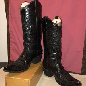 Corrals Western Boots Black. Size 9 M